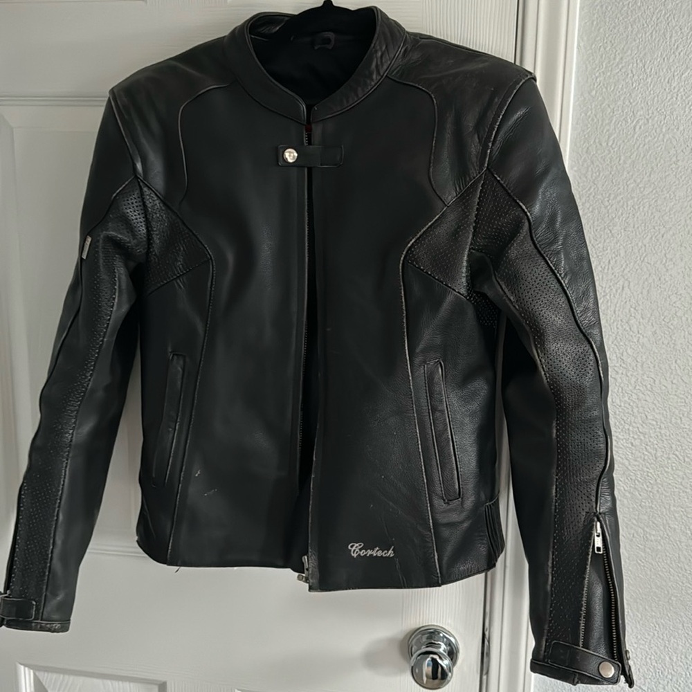 Cortech tourmaster leather motorcycle jacket